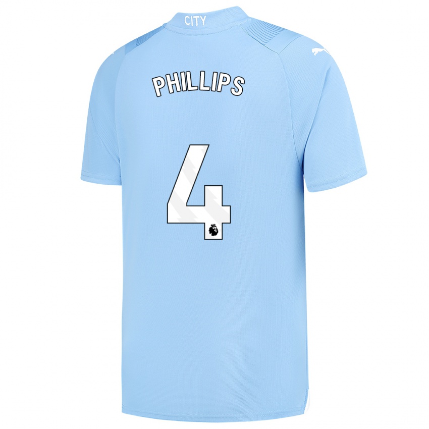 Damen Kalvin Phillips #4 Hellblau Heimtrikot Trikot 2023/24 T-Shirt Österreich