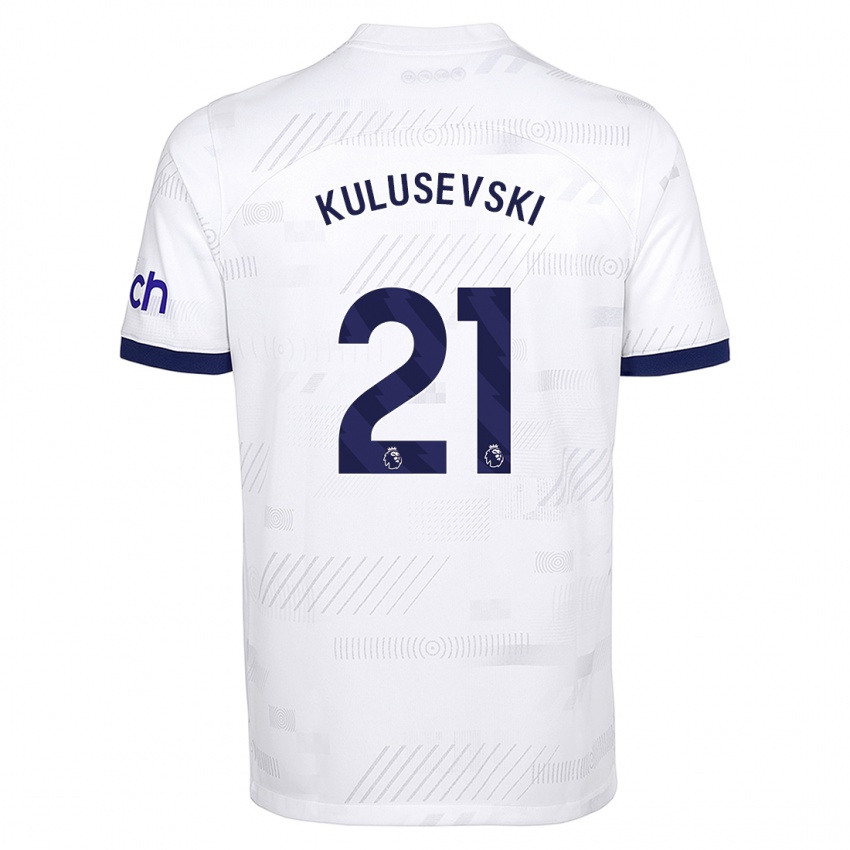 Damen Dejan Kulusevski #21 Weiß Heimtrikot Trikot 2023/24 T-Shirt Österreich