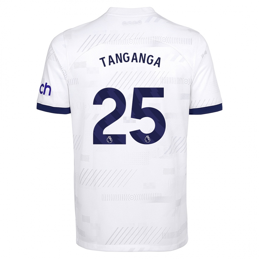 Damen Japhet Tanganga #25 Weiß Heimtrikot Trikot 2023/24 T-Shirt Österreich