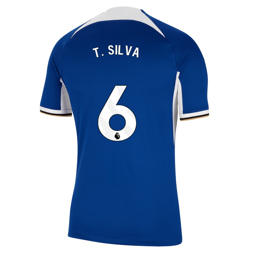 Damen Thiago Silva #6 Blau Heimtrikot Trikot 2023/24 T-Shirt Österreich
