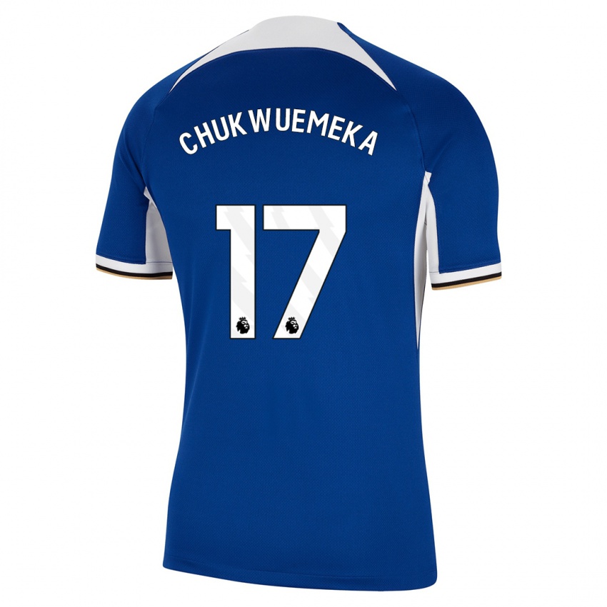 Damen Carney Chukwuemeka #17 Blau Heimtrikot Trikot 2023/24 T-Shirt Österreich