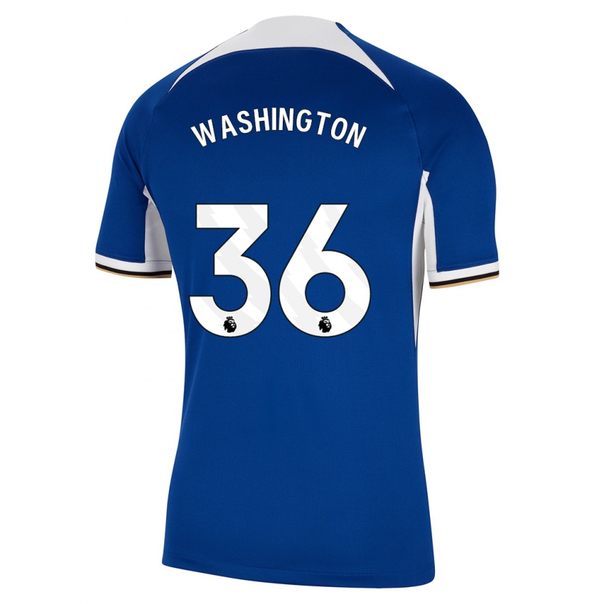 Damen Deivid Washington #36 Blau Heimtrikot Trikot 2023/24 T-Shirt Österreich