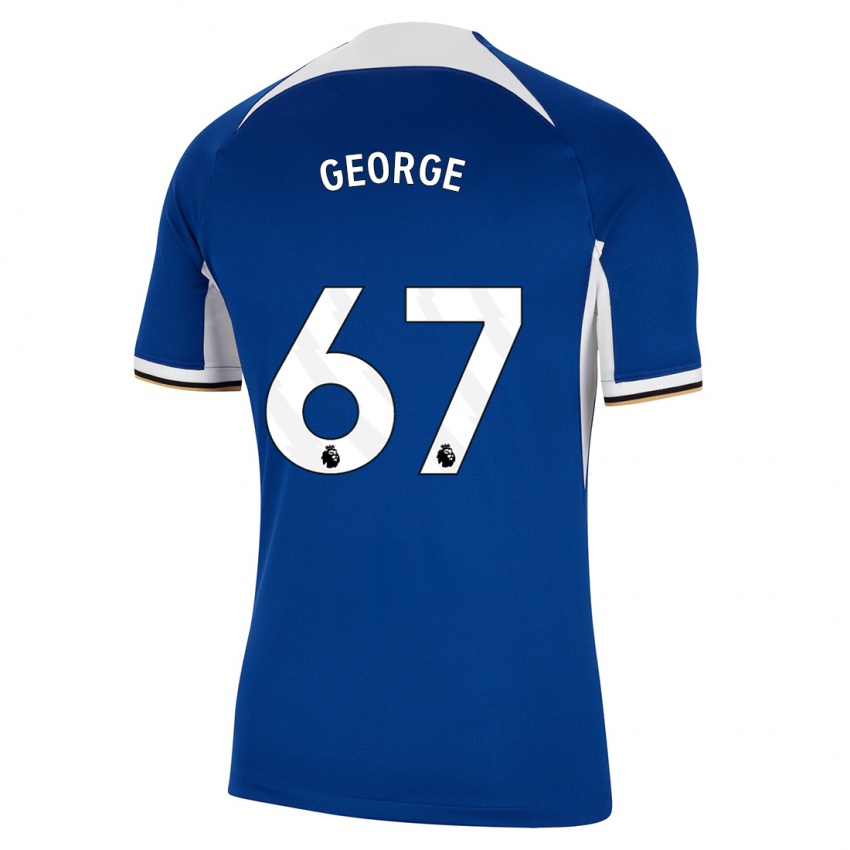 Damen Tyrique George #67 Blau Heimtrikot Trikot 2023/24 T-Shirt Österreich