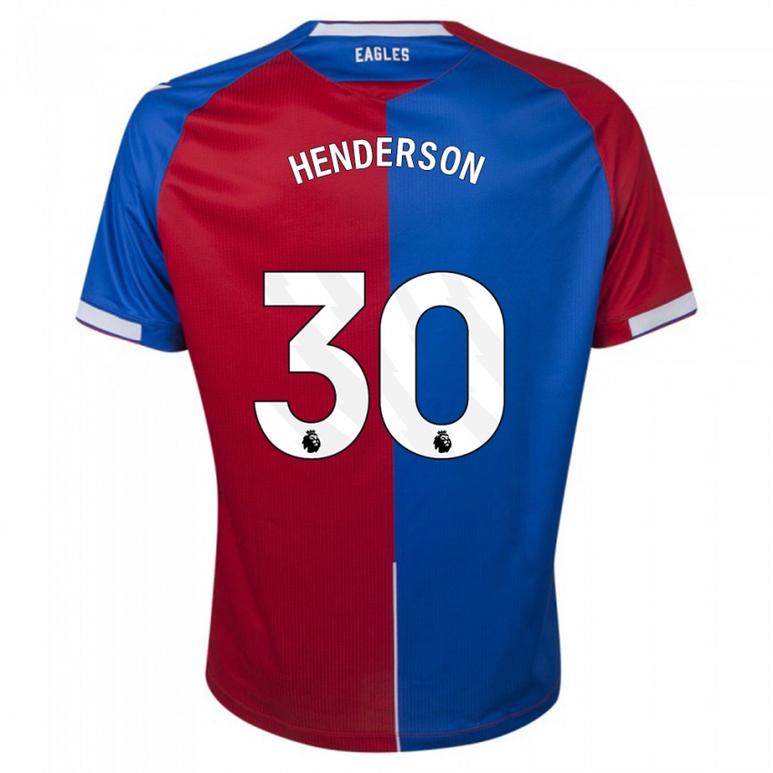Damen Dean Henderson #30 Rot Blau Heimtrikot Trikot 2023/24 T-Shirt Österreich