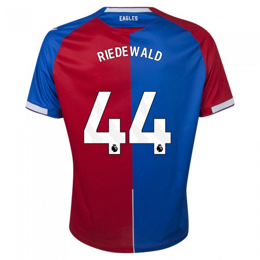 Damen Jairo Riedewald #44 Rot Blau Heimtrikot Trikot 2023/24 T-Shirt Österreich