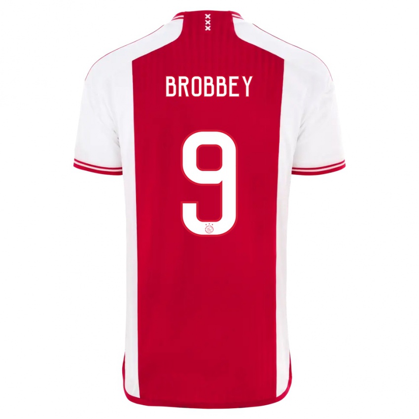 Damen Brian Brobbey #9 Rot-Weiss Heimtrikot Trikot 2023/24 T-Shirt Österreich