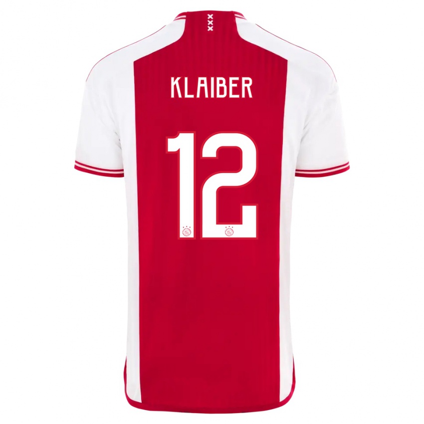 Damen Sean Klaiber #12 Rot-Weiss Heimtrikot Trikot 2023/24 T-Shirt Österreich