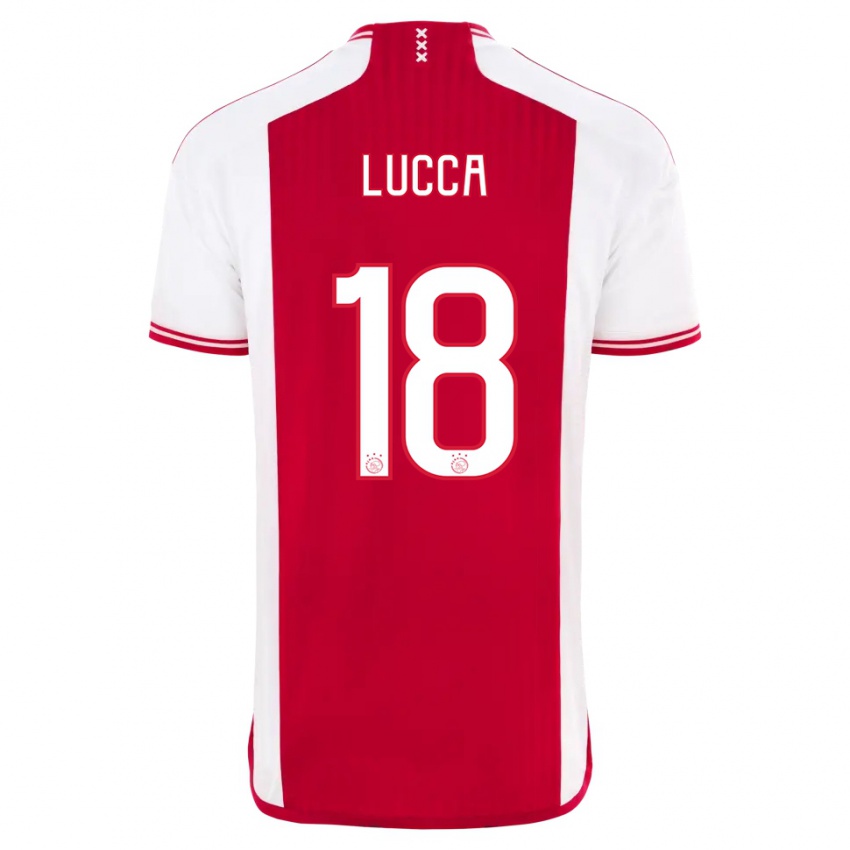 Damen Lorenzo Lucca #18 Rot-Weiss Heimtrikot Trikot 2023/24 T-Shirt Österreich