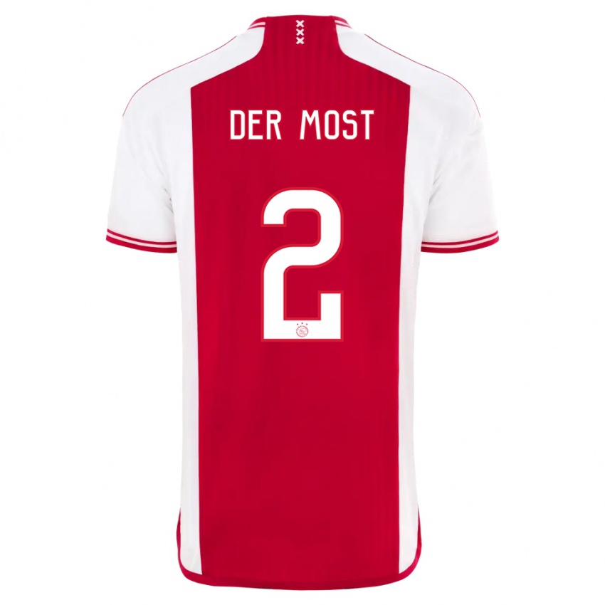Damen Liza Van Der Most #2 Rot-Weiss Heimtrikot Trikot 2023/24 T-Shirt Österreich
