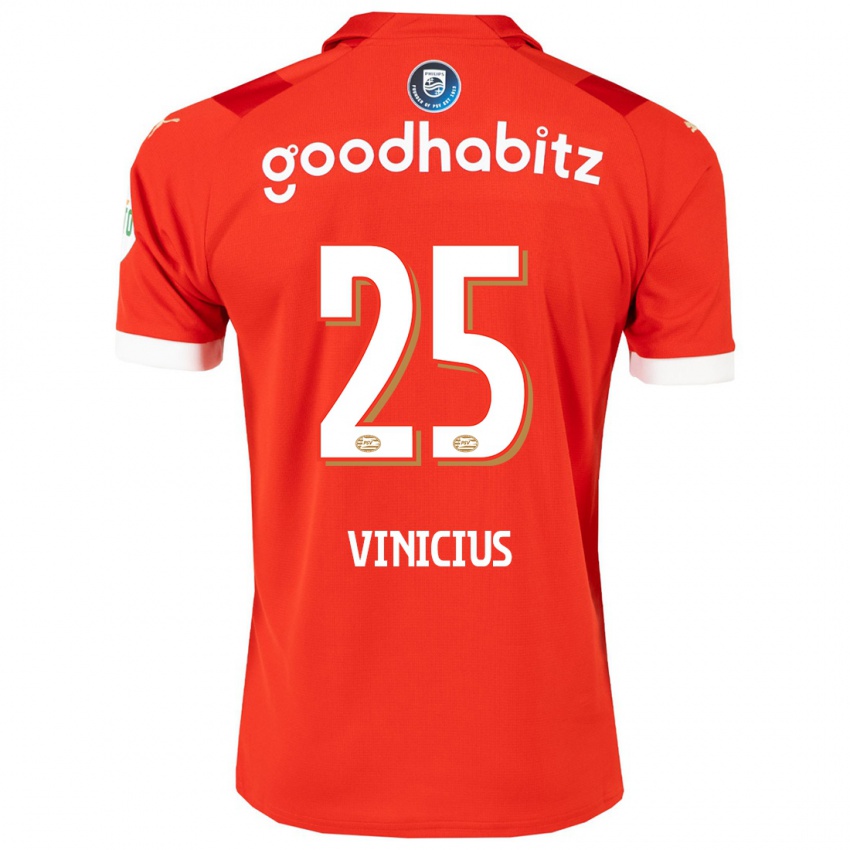 Damen Carlos Vinicius #25 Rot Heimtrikot Trikot 2023/24 T-Shirt Österreich