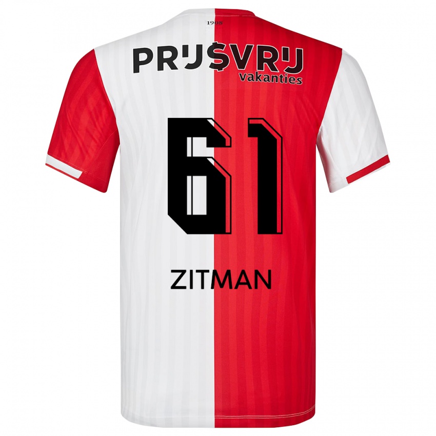 Damen Sven Zitman #61 Rot-Weiss Heimtrikot Trikot 2023/24 T-Shirt Österreich