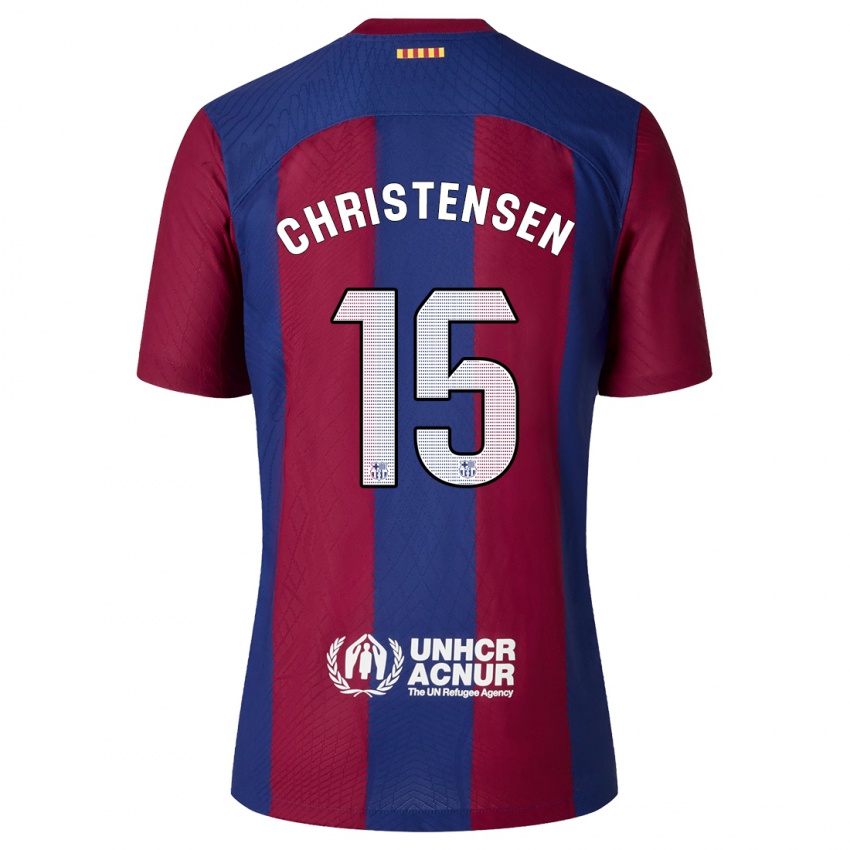 Damen Andreas Christensen #15 Rot Blau Heimtrikot Trikot 2023/24 T-Shirt Österreich