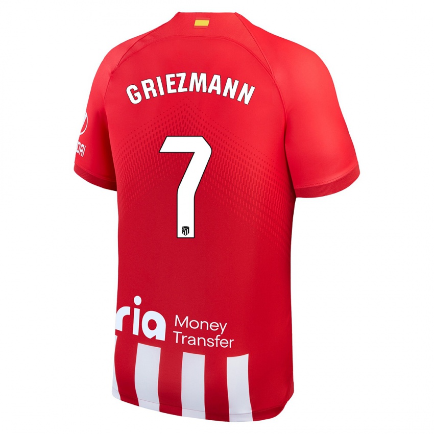 Damen Antoine Griezmann #7 Rot-Weiss Heimtrikot Trikot 2023/24 T-Shirt Österreich