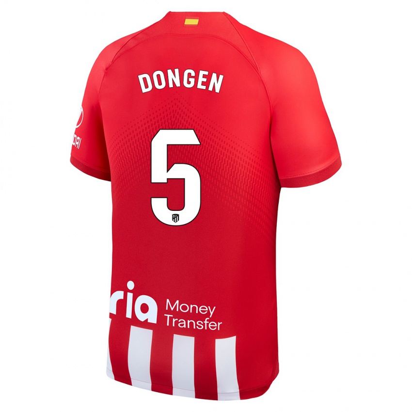 Damen Merel Van Dongen #5 Rot-Weiss Heimtrikot Trikot 2023/24 T-Shirt Österreich