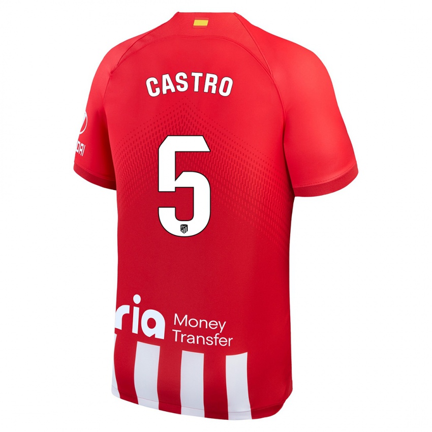 Damen Oscar Castro #5 Rot-Weiss Heimtrikot Trikot 2023/24 T-Shirt Österreich