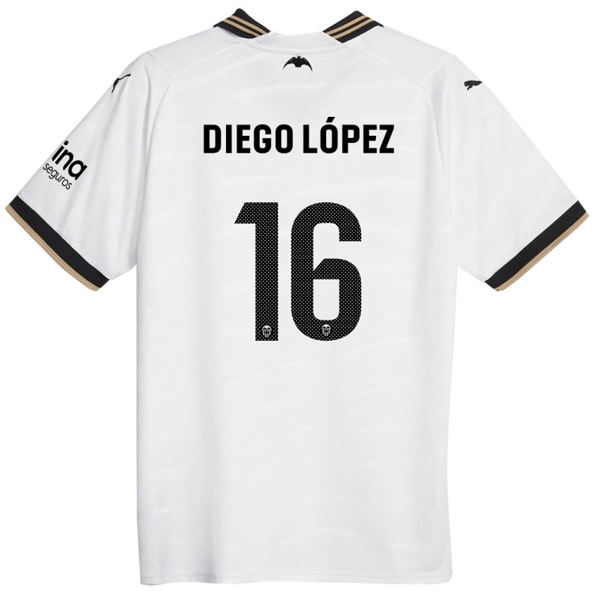 Damen Diego Lopez #16 Weiß Heimtrikot Trikot 2023/24 T-Shirt Österreich