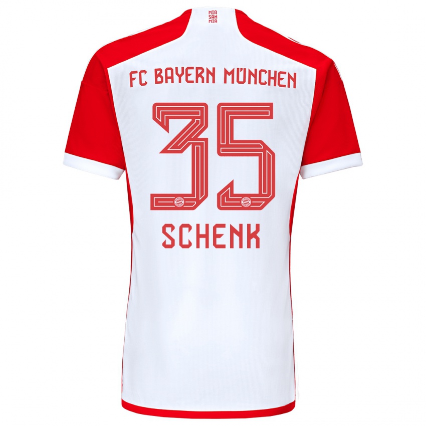Damen Johannes Schenk #35 Rot-Weiss Heimtrikot Trikot 2023/24 T-Shirt Österreich
