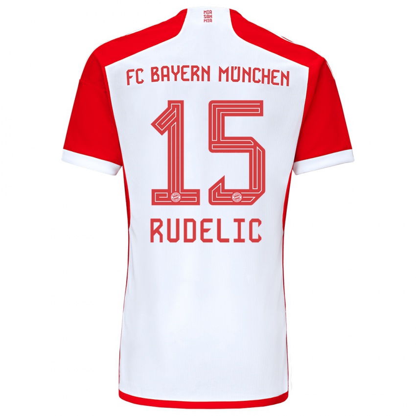 Damen Ivana Rudelic #15 Rot-Weiss Heimtrikot Trikot 2023/24 T-Shirt Österreich