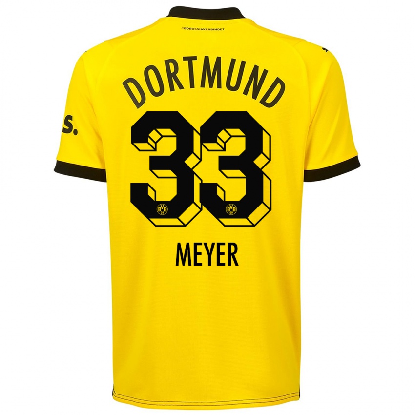 Damen Alexander Meyer #33 Gelb Heimtrikot Trikot 2023/24 T-Shirt Österreich