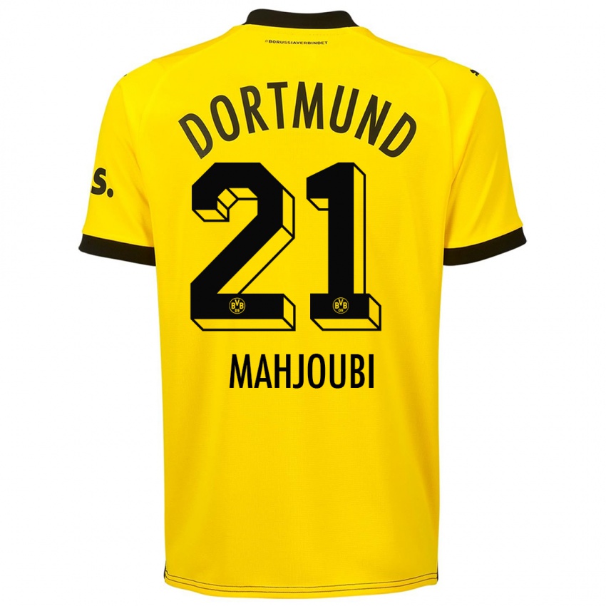 Damen Anas Mahjoubi #21 Gelb Heimtrikot Trikot 2023/24 T-Shirt Österreich