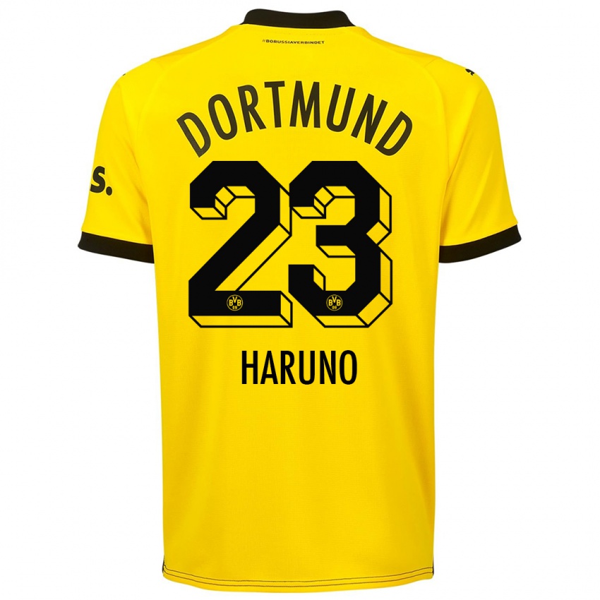 Damen Sasaki Haruno #23 Gelb Heimtrikot Trikot 2023/24 T-Shirt Österreich