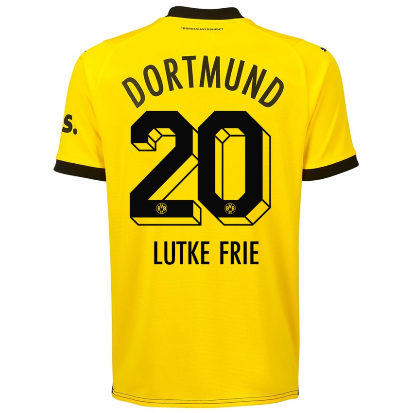 Damen Dennis Lutke-Frie #20 Gelb Heimtrikot Trikot 2023/24 T-Shirt Österreich