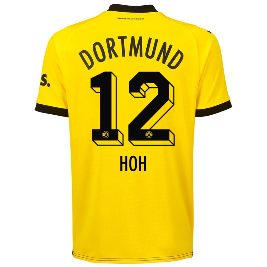 Damen Hendrik Hoh #12 Gelb Heimtrikot Trikot 2023/24 T-Shirt Österreich