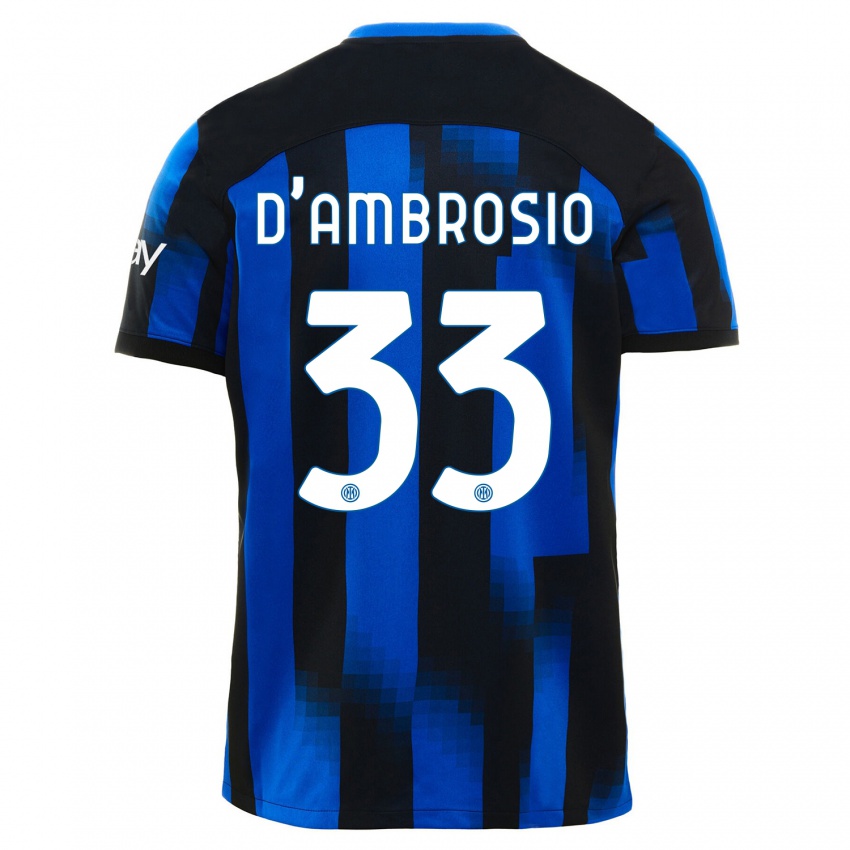 Damen Danilo D'ambrosio #33 Schwarz Blau Heimtrikot Trikot 2023/24 T-Shirt Österreich