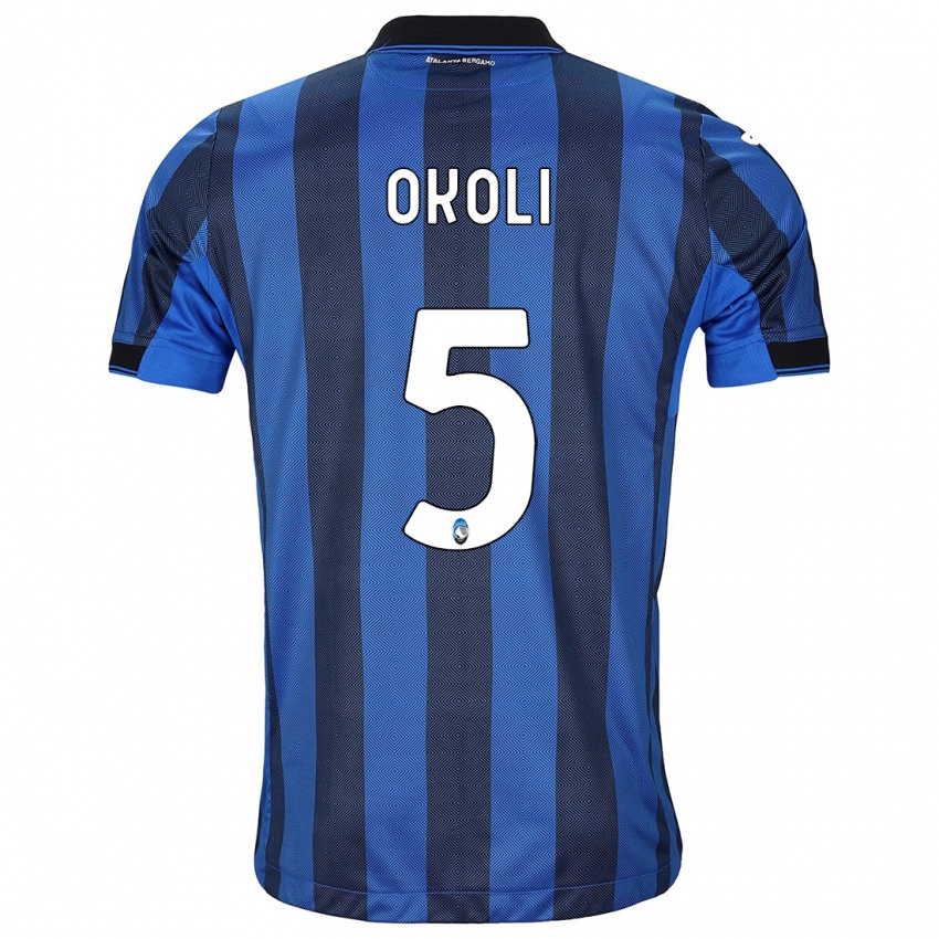 Damen Caleb Okoli #5 Schwarz Blau Heimtrikot Trikot 2023/24 T-Shirt Österreich
