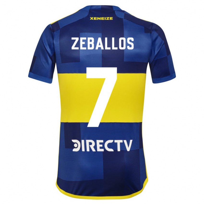 Damen Exequiel Zeballos #7 Dunkelblau Gelb Heimtrikot Trikot 2023/24 T-Shirt Österreich