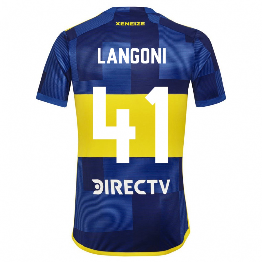 Damen Luca Langoni #41 Dunkelblau Gelb Heimtrikot Trikot 2023/24 T-Shirt Österreich