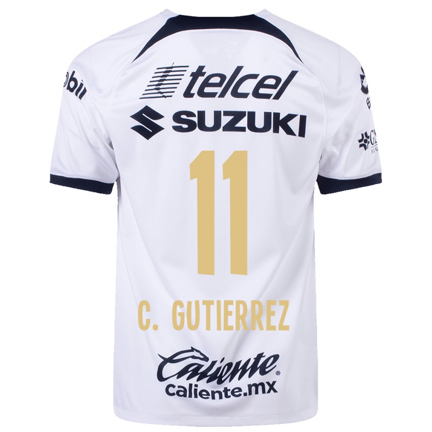 Damen Carlos Gutierrez #11 Weiß Heimtrikot Trikot 2023/24 T-Shirt Österreich