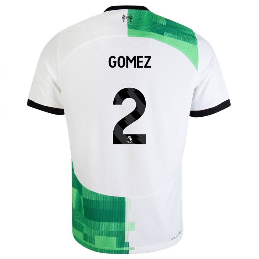 Damen Joe Gomez #2 Weiß Grün Auswärtstrikot Trikot 2023/24 T-Shirt Österreich