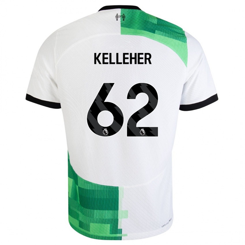 Damen Caoimhin Kelleher #62 Weiß Grün Auswärtstrikot Trikot 2023/24 T-Shirt Österreich