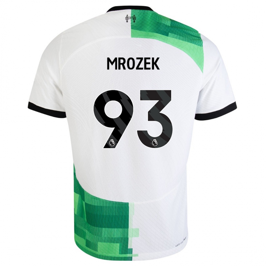 Damen Fabian Mrozek #93 Weiß Grün Auswärtstrikot Trikot 2023/24 T-Shirt Österreich