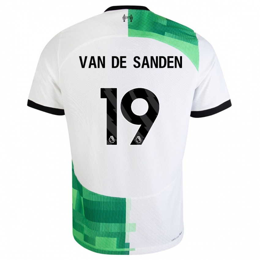 Damen Shanice Van De Sanden #19 Weiß Grün Auswärtstrikot Trikot 2023/24 T-Shirt Österreich