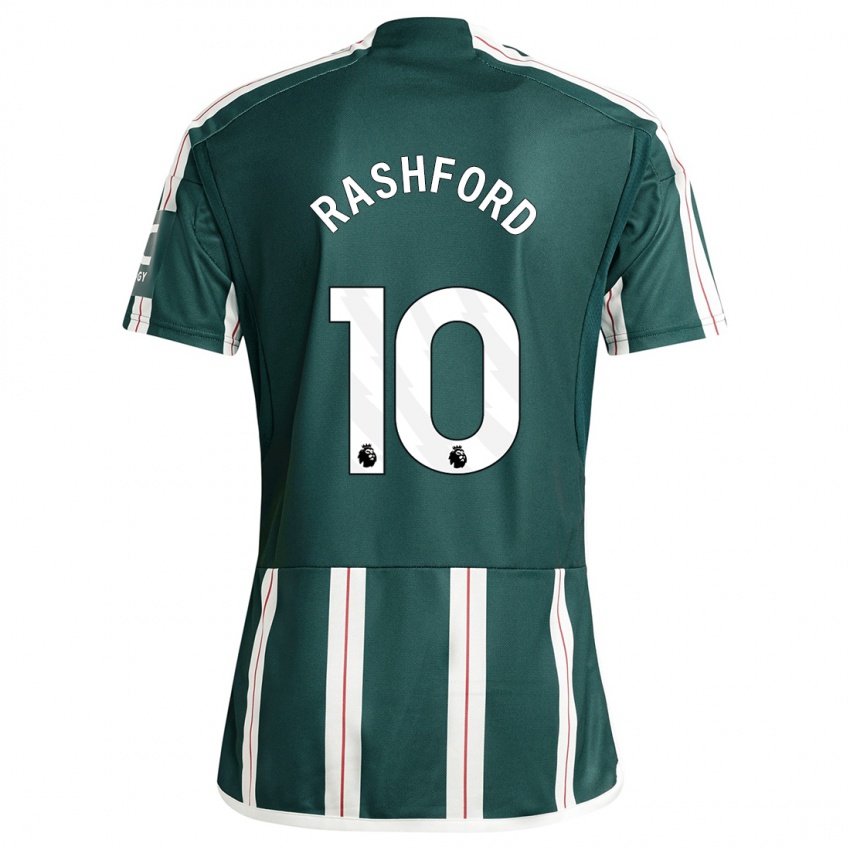 Damen Marcus Rashford #10 Dunkelgrün Auswärtstrikot Trikot 2023/24 T-Shirt Österreich
