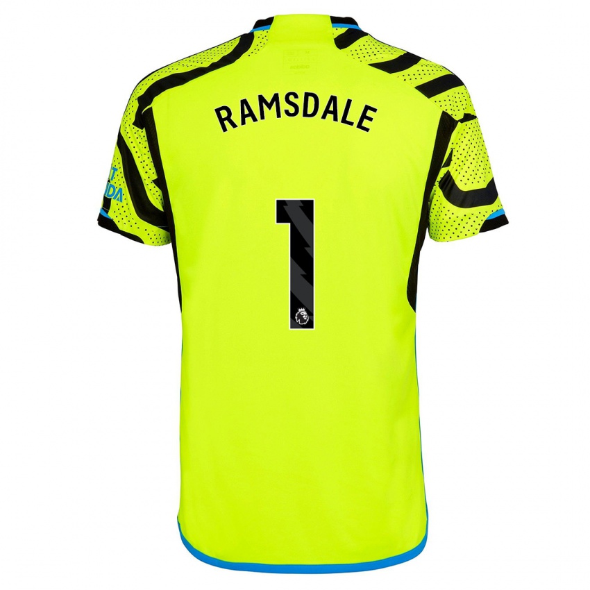Damen Aaron Ramsdale #1 Gelb Auswärtstrikot Trikot 2023/24 T-Shirt Österreich