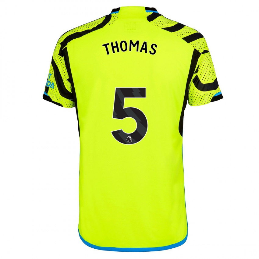 Damen Thomas Partey #5 Gelb Auswärtstrikot Trikot 2023/24 T-Shirt Österreich