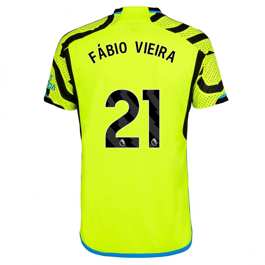 Damen Fabio Vieira #21 Gelb Auswärtstrikot Trikot 2023/24 T-Shirt Österreich