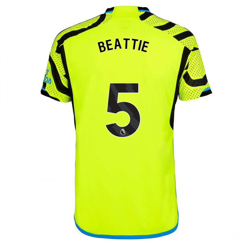 Damen Jen Beattie #5 Gelb Auswärtstrikot Trikot 2023/24 T-Shirt Österreich