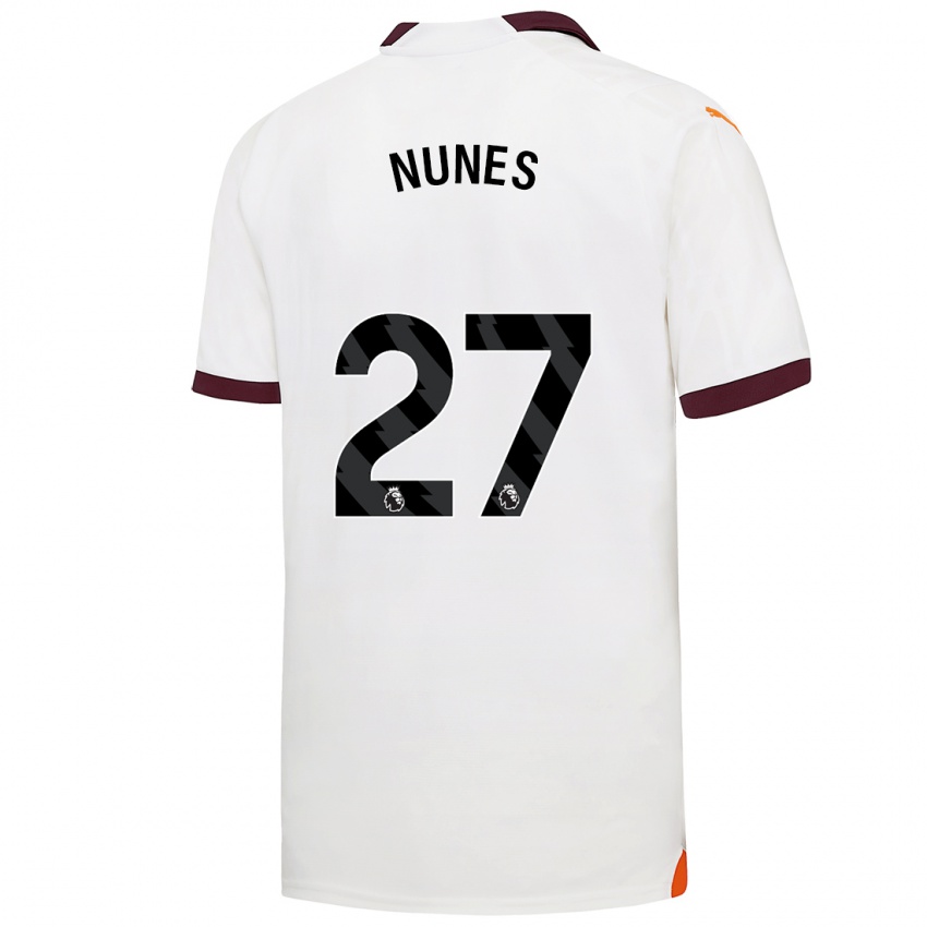 Damen Matheus Nunes #27 Weiß Auswärtstrikot Trikot 2023/24 T-Shirt Österreich