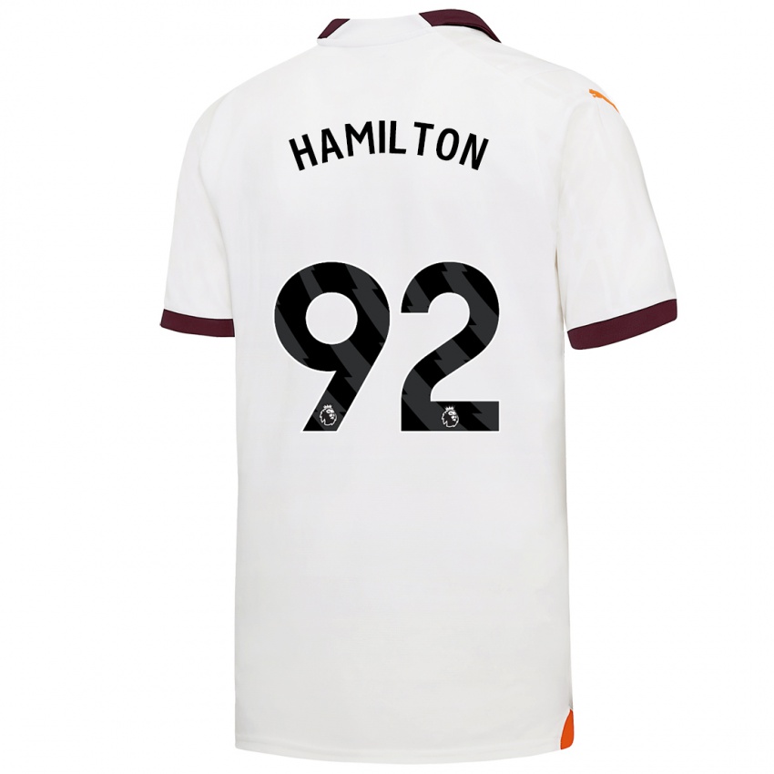Damen Micah Hamilton #92 Weiß Auswärtstrikot Trikot 2023/24 T-Shirt Österreich