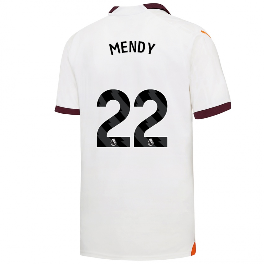 Damen Benjamin Mendy #22 Weiß Auswärtstrikot Trikot 2023/24 T-Shirt Österreich