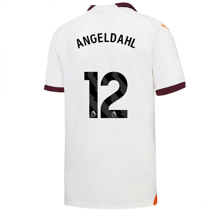 Damen Filippa Angeldahl #12 Weiß Auswärtstrikot Trikot 2023/24 T-Shirt Österreich