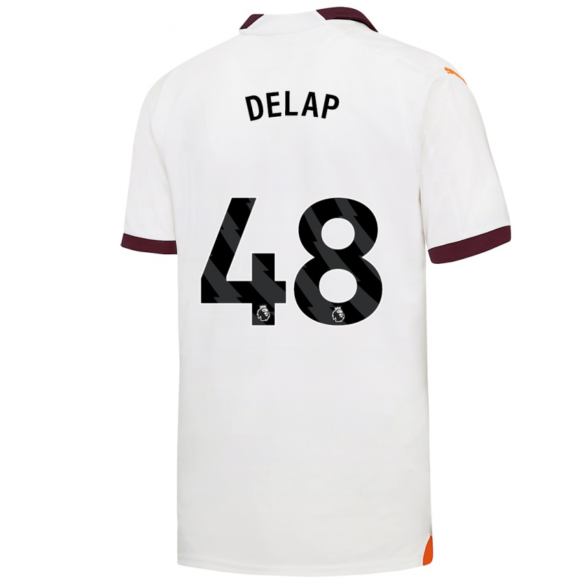 Damen Liam Delap #48 Weiß Auswärtstrikot Trikot 2023/24 T-Shirt Österreich