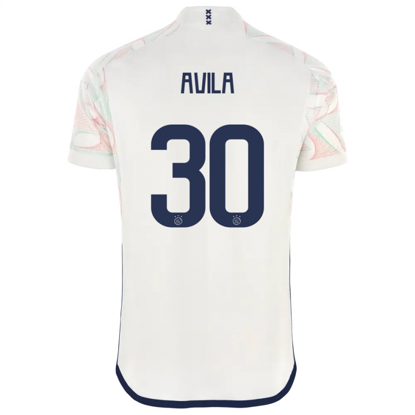 Damen Gastón Ávila #30 Weiß Auswärtstrikot Trikot 2023/24 T-Shirt Österreich