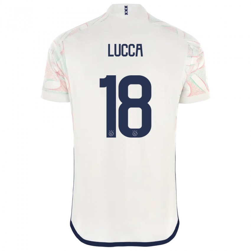 Damen Lorenzo Lucca #18 Weiß Auswärtstrikot Trikot 2023/24 T-Shirt Österreich