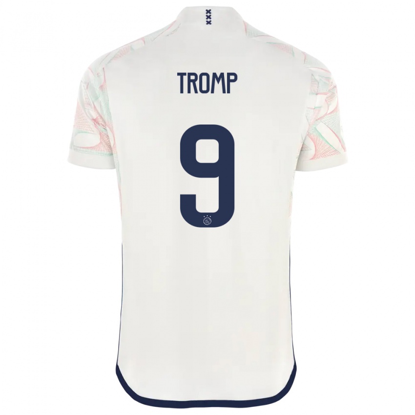 Damen Nikita Tromp #9 Weiß Auswärtstrikot Trikot 2023/24 T-Shirt Österreich