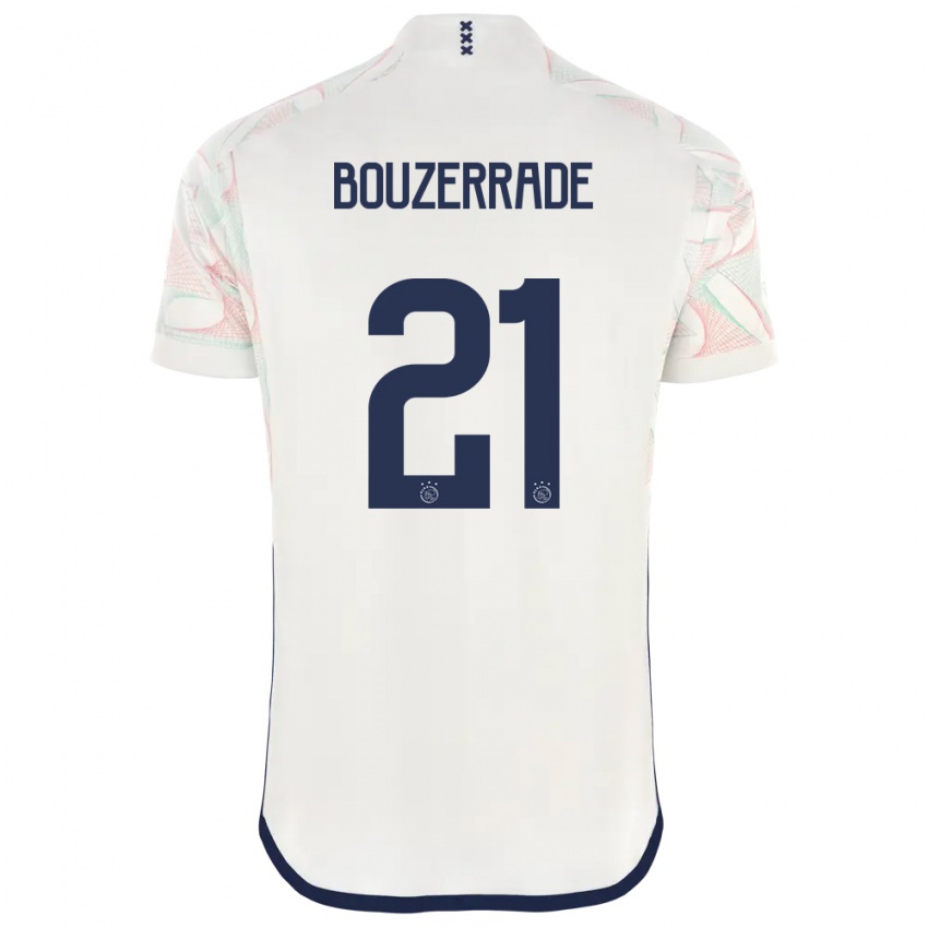 Damen Zaina Bouzerrade #21 Weiß Auswärtstrikot Trikot 2023/24 T-Shirt Österreich